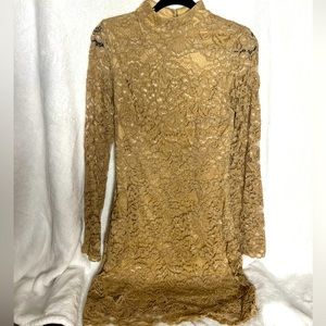 Love Riche tan lace dress